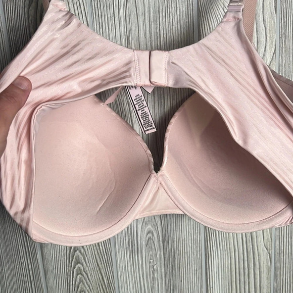 Victoria’s Secret T-shirt, push-up bra full coverage pink striped 38DD - Picture 6 of 6